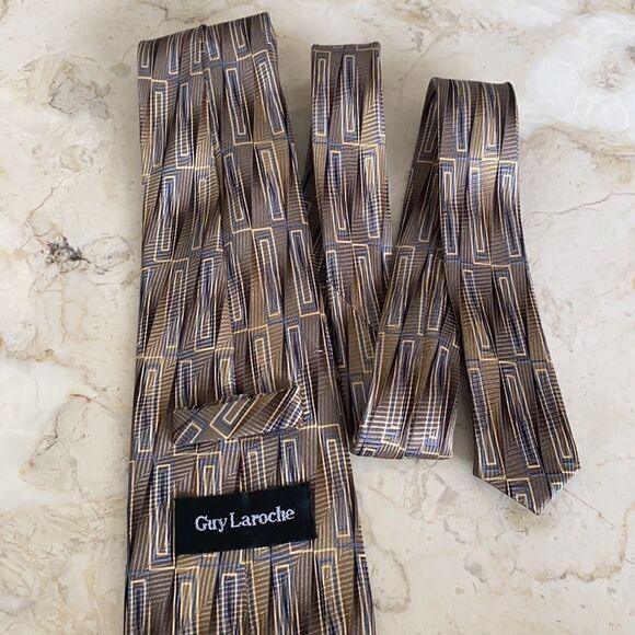 Guy Laroche 100% Silk Abstract Tie - Picture 3 of 5